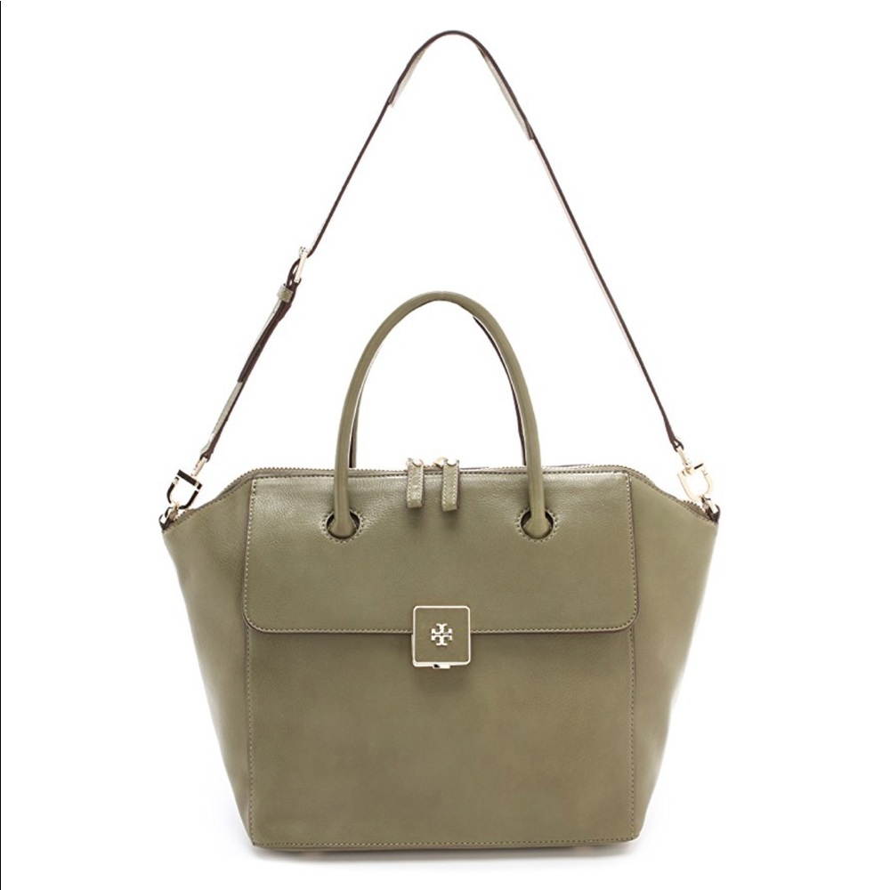 Tory Burch Green Clara Satchel